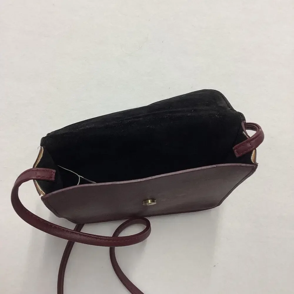 Harry Potter Platform 9 3/4 Crossbody Bag Womens Small Burgundy Faux Leather